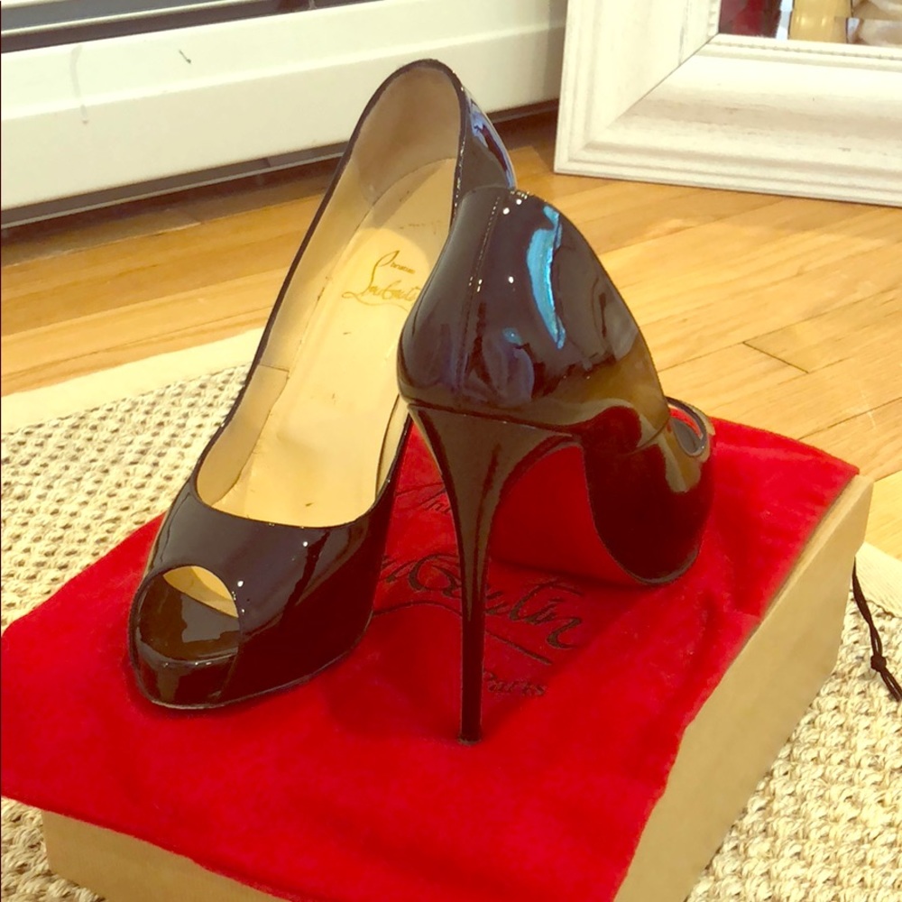 Christian Louboutin Black Patent Leather Pumps